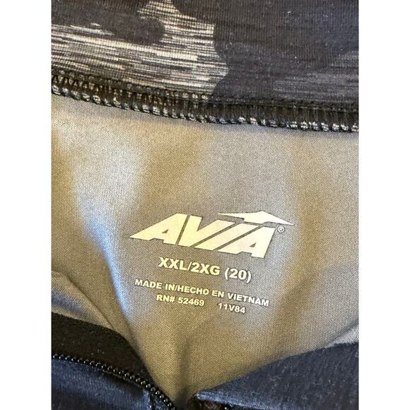 AVIA Black Camo 1/4 Zip Pullover Jacket Shirt XXL 2XL - Picture 5 of 7